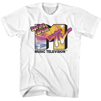 MTV Spring Break Airbrush Coast Мъжка тениска плажен спрей Музика Телевизия