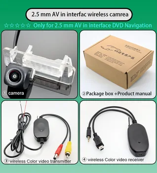 2.4 Ghz безжична камера за задно виждане за рибешко око за W450 W451 Четири / Smart ED EQ Fortwo HD приемник за цветен предавател