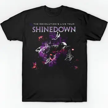 Hot Shinedown The Revolutions Риза на живо Rare Black S-234XL Tee A299 дълъг ръкав