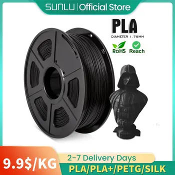 SUNLU PETG /PLA/PLA+/SILK 1KG 1.75mm Толеранс +/-0.02mm 3D принтер с нажежаема жичка No Bubble от RU склад и вакуум опаковки