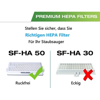 SF-HA50 HEPA Airclean 50 филтър съвместим за прахосмукачка Miele серия пълна C3 C2 C1 S8000 S6000 S5000 S4 S5 и т.н.