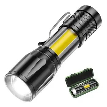 Вградена батерия Zoom Фокус Мини Led фенерче лампа фенер 2000Lumen Регулируема прекъсваща писалка водоустойчива LED светлина