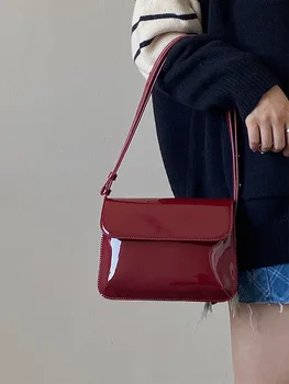 aliwood Нова проста кожа жени подмишница рамо чанта клапа ретро подмишниците чанта дами Crossbody чанта дизайнер чанти високо качество