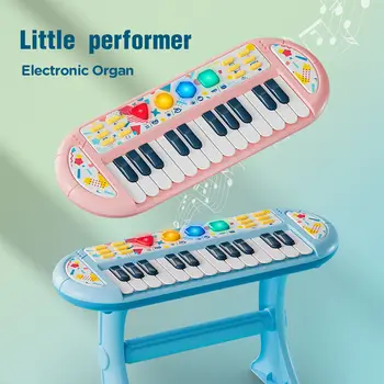 24 клавиша многофункционални деца електрически орган ранно образование музика пиано играчка