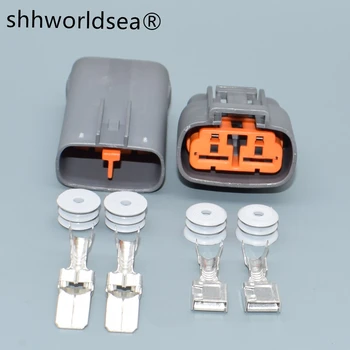 shhworldsea 2 пинов запечатан серия 7.8mm автомобилен конектор мъжки или женски кабелен конектор 6195-0060 6195-0057 за Mazda