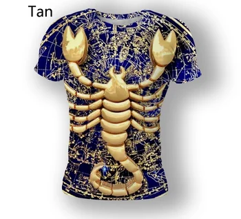 2022 Мода Мъже и жени Нова лятна печатна тениска с къс ръкав Скорпион