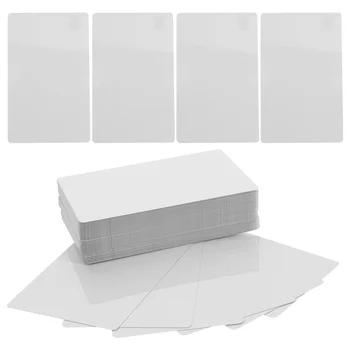 100 бр. Abrazaderas метална сублимация визитка алуминиева плоча име гравиране празен материал бяла сплав малки карти