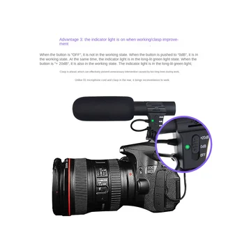 Видеокамера микрофон DSLR камера микрофон професионална фотография интервю микрофон намаляване на шума