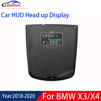 XINSCNUO кола електроника кола HUD главата нагоре дисплей за BMW X3 / X4 2018 2019 2020 Head-up дисплей скоростомер проектор