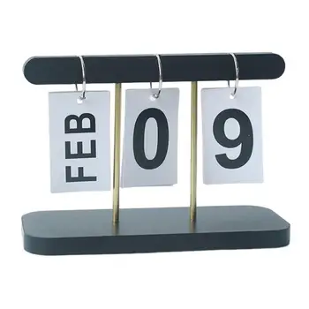 2023 Настолен календар Стабилна основа Декоративна ръчна Настолен дървен календар Офис