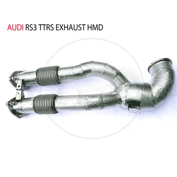HMD изпускателен колектор даунпайп за Audi RS3 TTRS автомобилни аксесоари с каталитичен хедер без котка