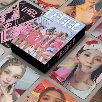 55pcs/set Kpop Idol GIDLE Laser Lomo Cards Албум I Feel Album Ye Shuhua MINNIE YUQI Колекция от фенове на пощенски картички Подарък