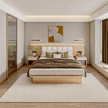 Утешителна рамка Хотелски легла Модерен красив детски дизайн Хотелски легла Луксозни табла Hogar Muebles Мебели за спалня