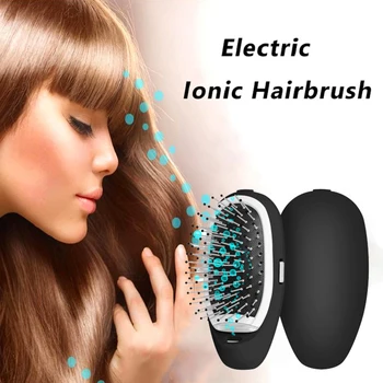Black Ionic Styling Hairbrush Matte Ions Hair Brush Comb Hair Modeling Magic Beauty Massage Hairbrush Makes Hair Softer Shinier