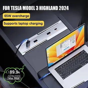 Разширителен док за Tesla Model 3 Highland 2024 Бързо зареждане & Централно управление Аксесоари Удължител Бърз интелигентен