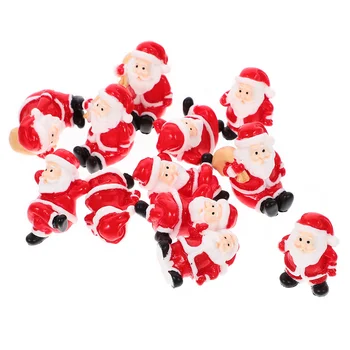 Коледа Дядо Коледа миниатюрни фигурки смола разкрасяване Коледа кукла къща декорация сняг глобус фигурки