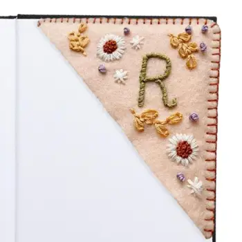 Felt Bookmark Бродирани Corner Bookmark Letter Hand Embroidered Corner Bookmark Corner Page Marker Bookmark Gift For Readers