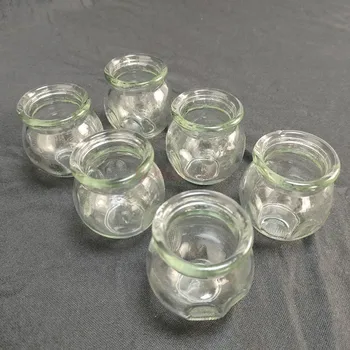 6бр стъкло смукателна чаша комплект Вендузи стъкло китайска медицина специален резервоар удебелен вендузи устройство салон за красота комплект вакуум вендузи
