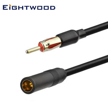 Eightwood Auto Car AM / FM антена разширение кабел стерео CD радио антена DIN 41585 щепсел мъжки към женски жак универсален обичай