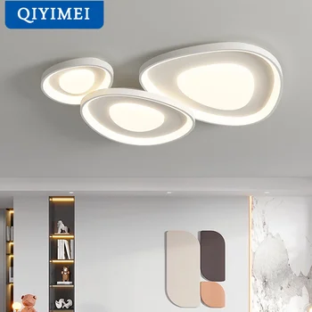 Nordic White LED полилей цялата къща светлина комбинация за пътека хотел фоайе офис гардероб спалня блясък таван монтирани
