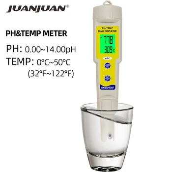 PH-618 Цифров PH метър 2 в 1 Temp PH тестер Водоустойчив тест за киселинност Ацидометър Монитор за качеството на водата за аквариумен басейн