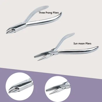 Стоматологичен ортодонтски клещ Три пронг клещи Bend Form Arch Wire Tool Неръждаема стомана Sun Moon Pliers Стоматология Клиника Консумативи