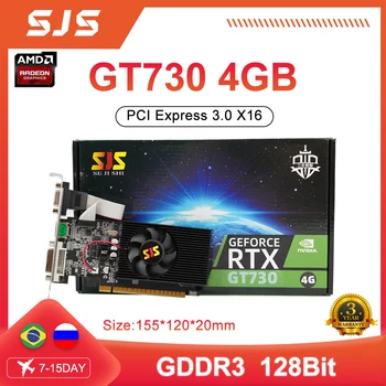 SJS GT 730 4gb видео карта Nvidia графична карта GT730 GPU Placa de Video 4gb дисплейна карта