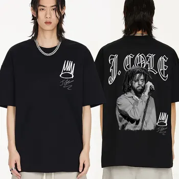 Fashion Rapper J Cole Crooked Smile Summer T-Shirt Fashion Harajuku Oversized Short Sleeve Tshirt Streetwear Printed T-Shirts