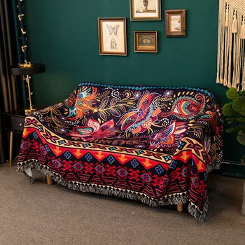 Nordic Bohemia диван одеяла 3d печат Водоустойчив ретро етническа спалня легло покривка кърпа диван кърпа възглавница нехлъзгащ прахоустойчив килим