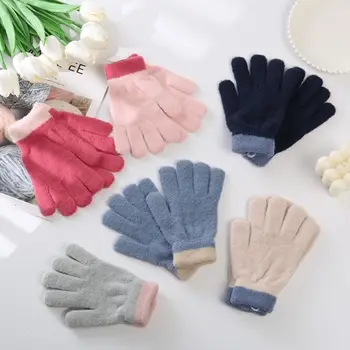 Плетени детски ръкавици карикатура дебели ръкавици без пръсти ръкавици ръкавица зима