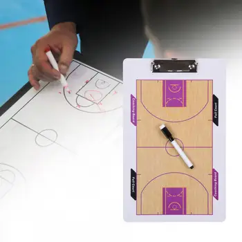 Баскетболни треньорски табла Съдия с 1 маркер писалка Спортен аксесоар Преподаване Помощник професионални треньори Маркер Бяла дъска